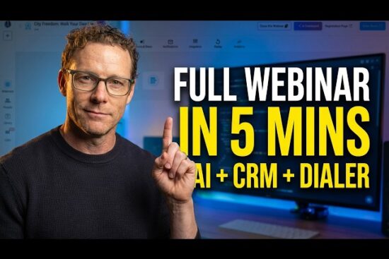 Create a Full Webinar in 5 Minutes AI + CRM + Auto Dialer Demo